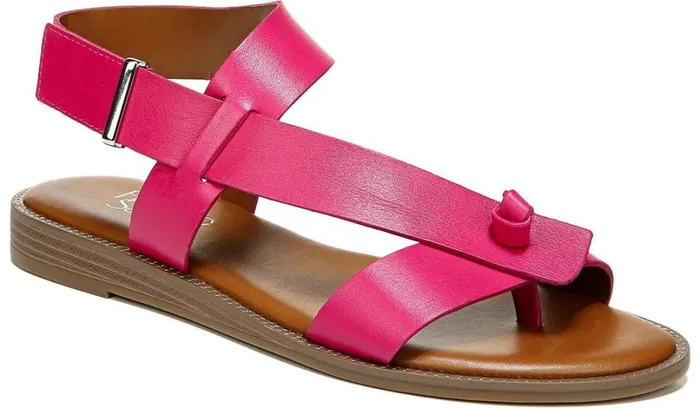 Flat Sandals Women Franco Sarto Franco Glenni Sandal Fuschia Leather
