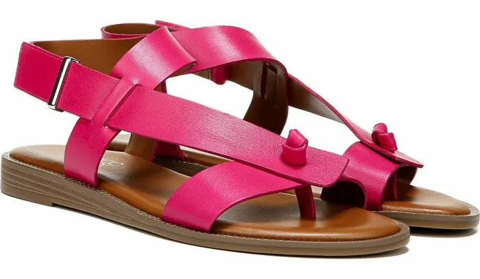 Flat Sandals Women Franco Sarto Franco Glenni Sandal Fuschia Leather