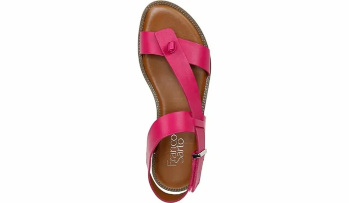 Flat Sandals Women Franco Sarto Franco Glenni Sandal Fuschia Leather