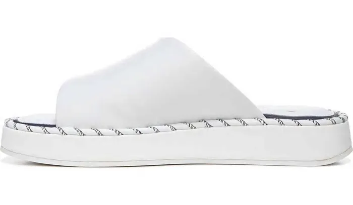 Flat Sandals Women Franco Sarto Sarto Zoe Slide Sandal White Leather