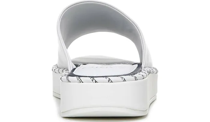 Flat Sandals Women Franco Sarto Sarto Zoe Slide Sandal White Leather