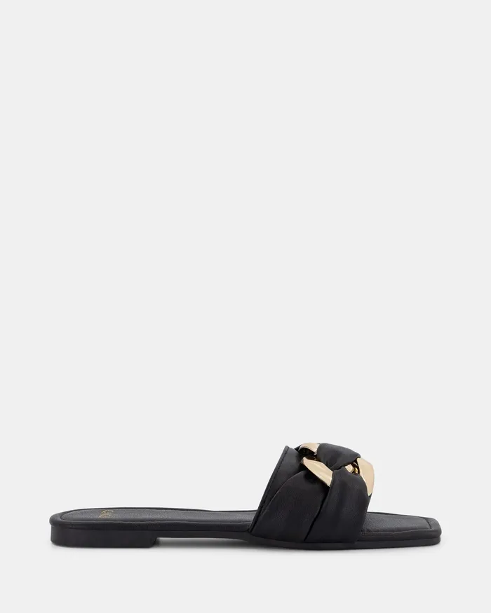 Flat Sandals Women NOVO Shoes SAGAR BLACK Sandals