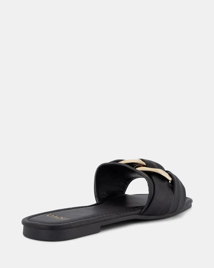Flat Sandals Women NOVO Shoes SAGAR BLACK Sandals