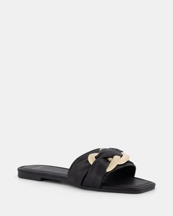 Flat Sandals Women NOVO Shoes SAGAR BLACK Sandals