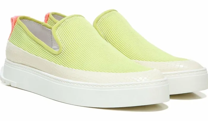 Flats Women Franco Sarto Sarto Debra 2 Platform Slip On Sneaker Citron Leather