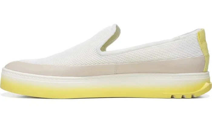 Flats Women Franco Sarto Sarto Debra 2 Platform Slip On Sneaker White Fabric