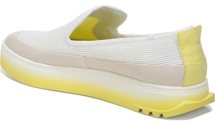 Flats Women Franco Sarto Sarto Debra 2 Platform Slip On Sneaker White Fabric
