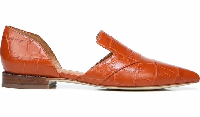 Flats Women Franco Sarto Sarto Toby D039Orsay Flat Dark Orange Leather