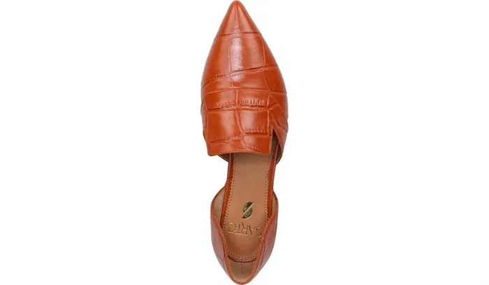 Flats Women Franco Sarto Sarto Toby D039Orsay Flat Dark Orange Leather