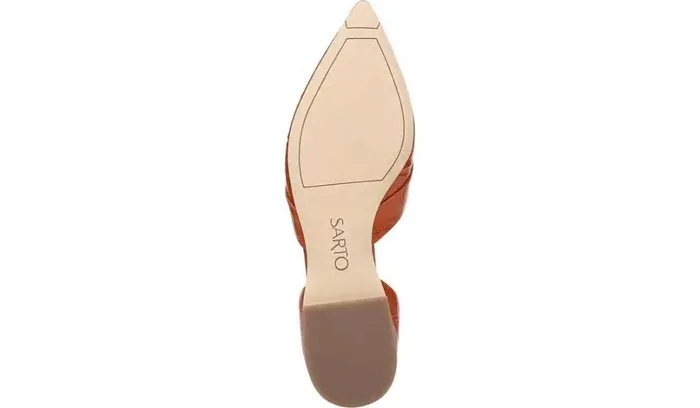Flats Women Franco Sarto Sarto Toby D039Orsay Flat Dark Orange Leather