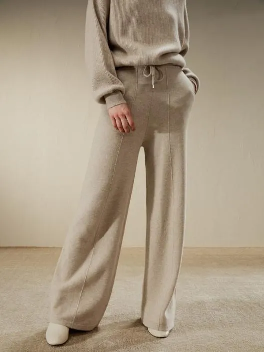 Fluid Cashmere Sweatpants Women Lilysilk Knitwear