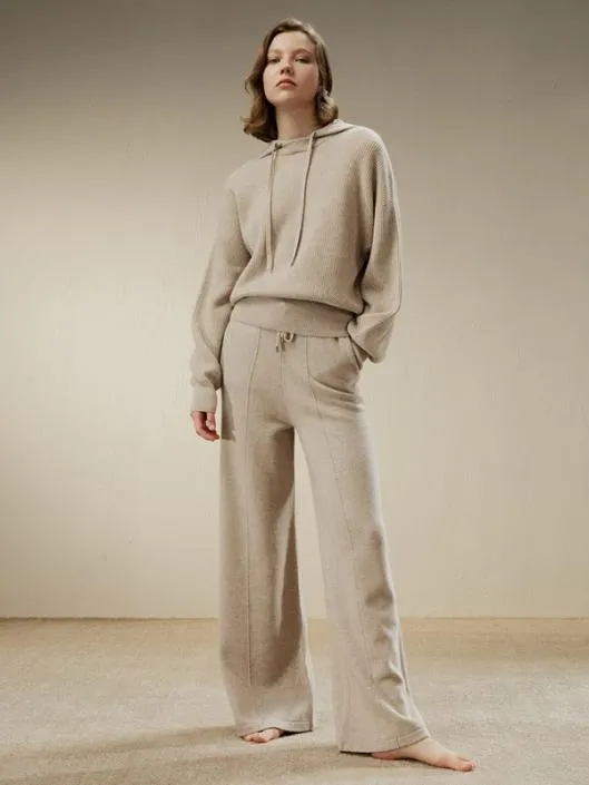 Fluid Cashmere Sweatpants Women Lilysilk Knitwear