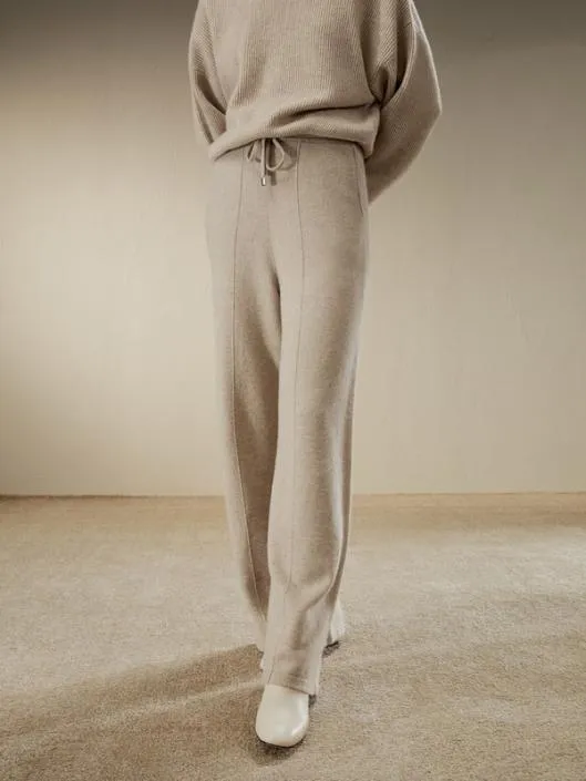 Fluid Cashmere Sweatpants Women Lilysilk Knitwear