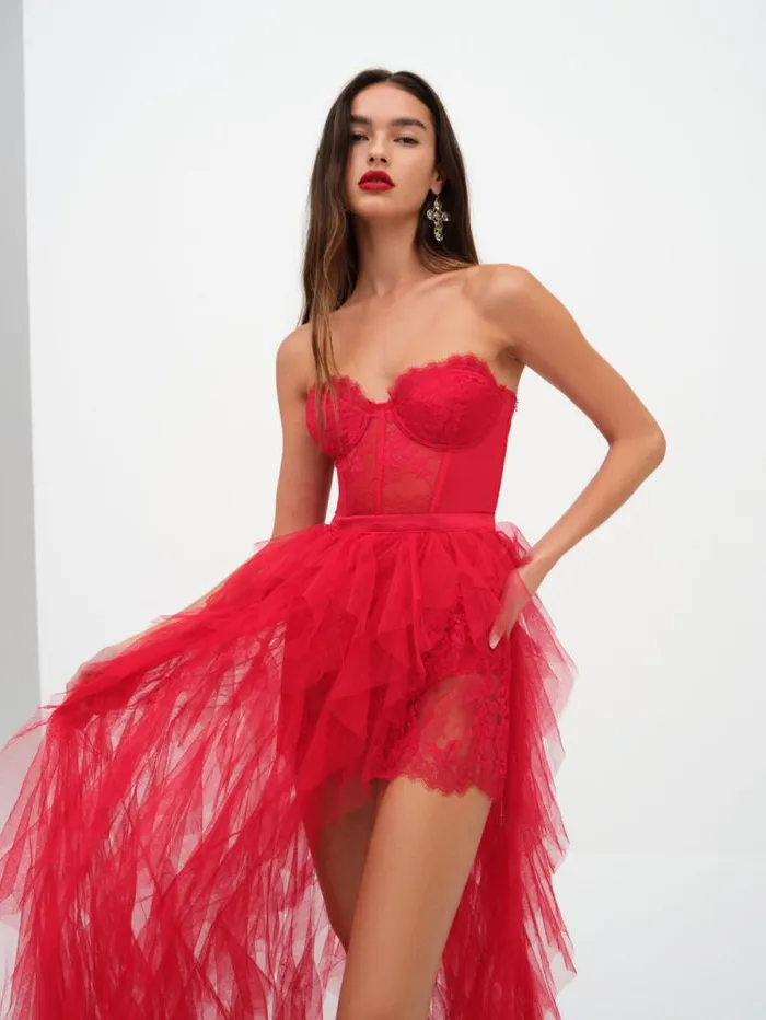 For Love and Lemons Dresses Bustier Gown Red 8211 Women For Love and Lemons Dresses Bustier Gown Red 8211 Women