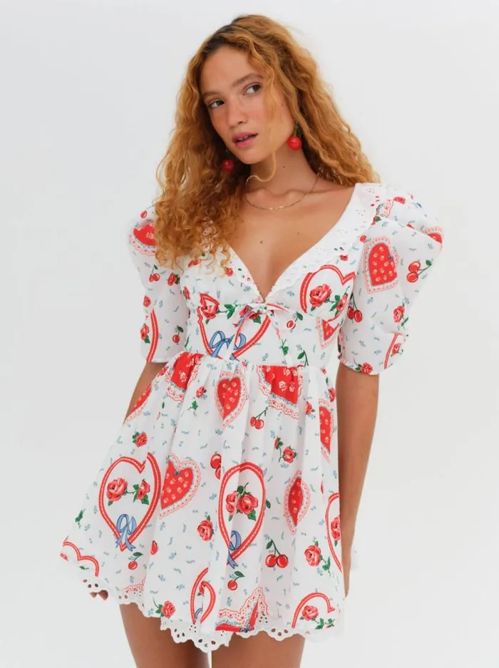 For Love and Lemons Dresses Daisy Mae Mini Dress White 8211 Women