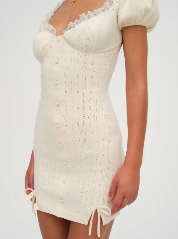 For Love and Lemons Dresses Daniela Knit Mini Dress Ivory 8211 Women For Love and Lemons Dresses Daniela Knit Mini Dress Ivory 8211 Women