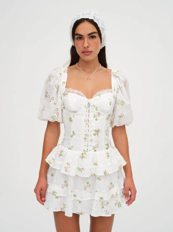 For Love and Lemons Dresses Kinsley Mini Dress White 8211 Women