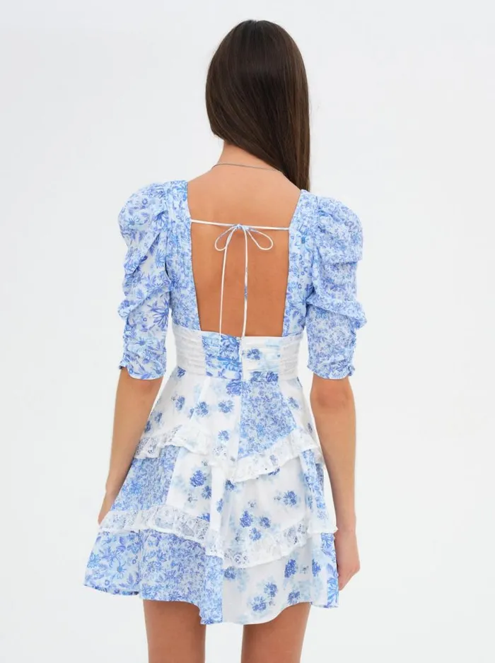 For Love and Lemons Dresses Rosalyn Mini Dress Blue 8211 Women For Love and Lemons Dresses Rosalyn Mini Dress Blue 8211 Women