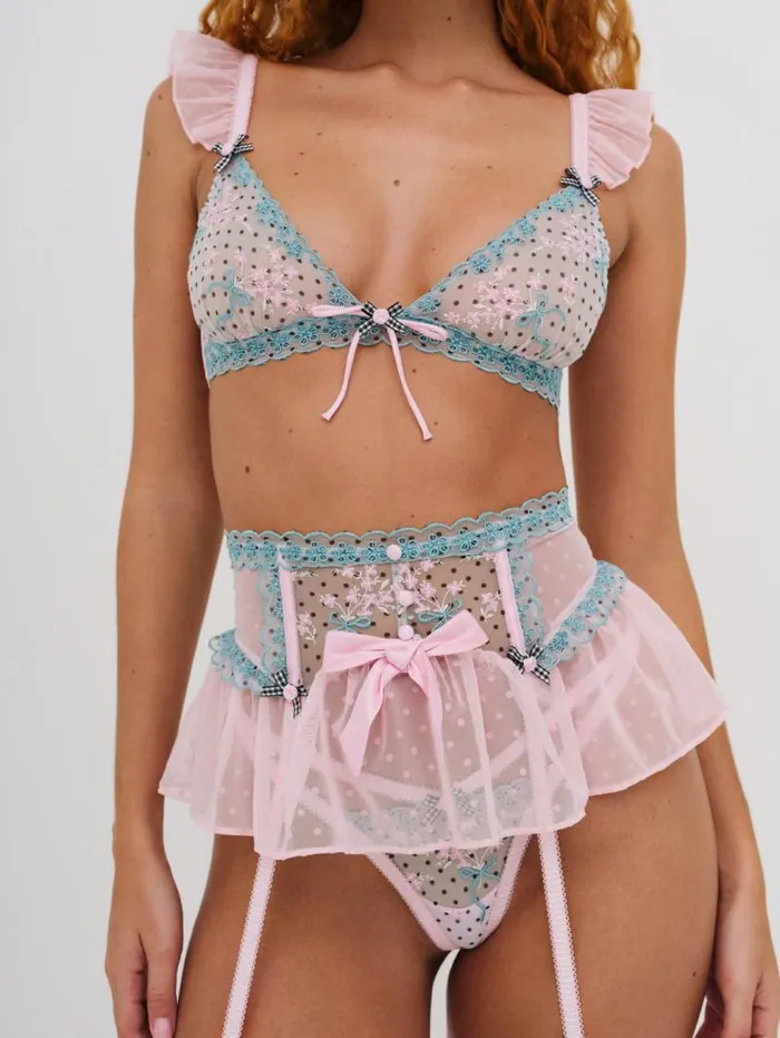 For Love and Lemons Lingerie Anya Thong Panty Pink 8211 Women For Love and Lemons Lingerie Anya Thong Panty Pink 8211 Women