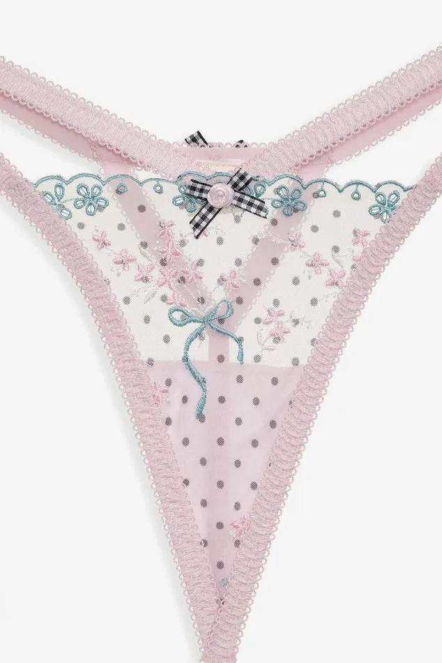 For Love and Lemons Lingerie Anya Thong Panty Pink 8211 Women For Love and Lemons Lingerie Anya Thong Panty Pink 8211 Women