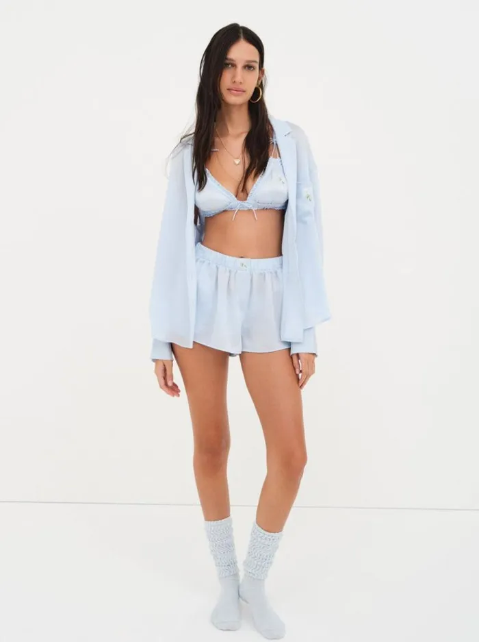 For Love and Lemons Lingerie Everyday Pajama Short Blue 8211 Women For Love and Lemons Lingerie Everyday Pajama Short Blue 8211 Women