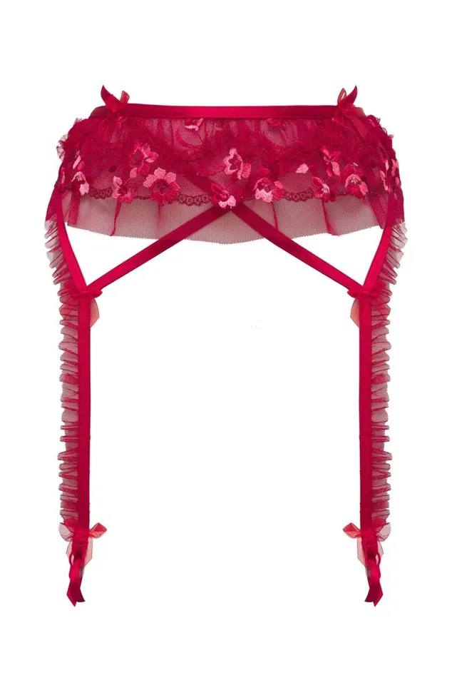 For Love and Lemons Lingerie Evie Garter Belt Red 8211 Women