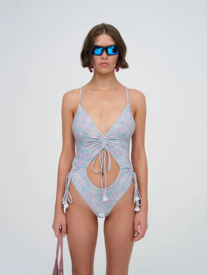 For Love and Lemons Swim Colline One Piece Swimsuit Blue 8211 Women For Love and Lemons Swim Colline One Piece Swimsuit Blue 8211 Women