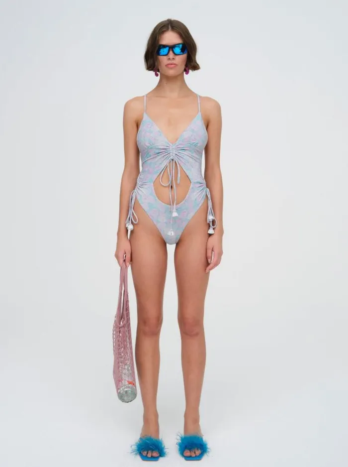 For Love and Lemons Swim Colline One Piece Swimsuit Blue 8211 Women For Love and Lemons Swim Colline One Piece Swimsuit Blue 8211 Women