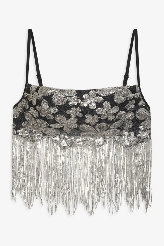 For Love and Lemons Tops Colette Crop Top Black 8211 Women