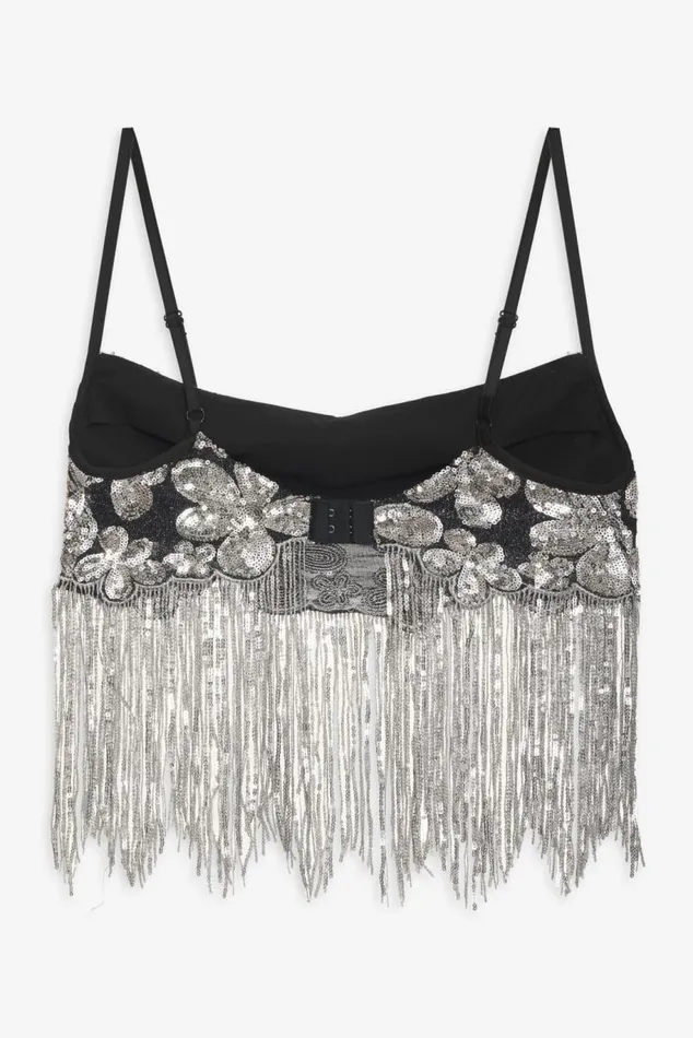 For Love and Lemons Tops Colette Crop Top Black 8211 Women