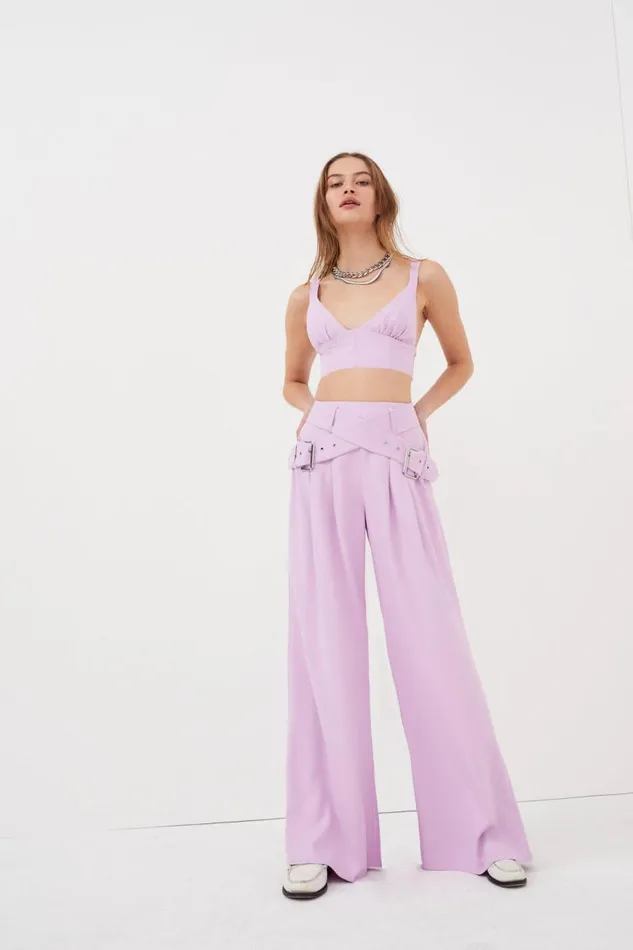 For Love and Lemons Tops Natasha Crop Top Purple 8211 Women