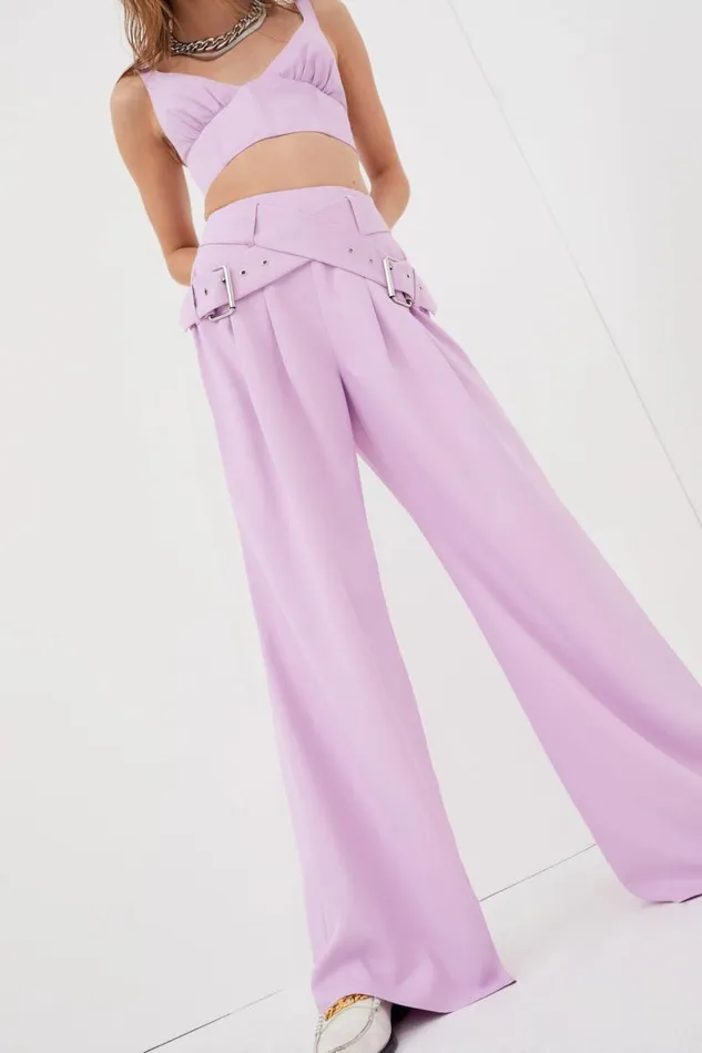 For Love and Lemons Tops Natasha Crop Top Purple 8211 Women