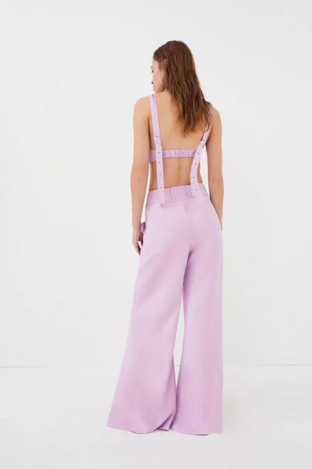 For Love and Lemons Tops Natasha Crop Top Purple 8211 Women