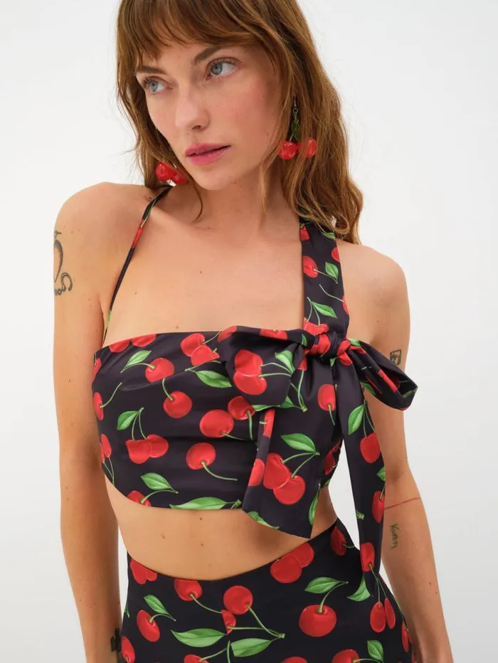 For Love and Lemons Tops Ophelia Crop Top Black 8211 Women For Love and Lemons Tops Ophelia Crop Top Black 8211 Women
