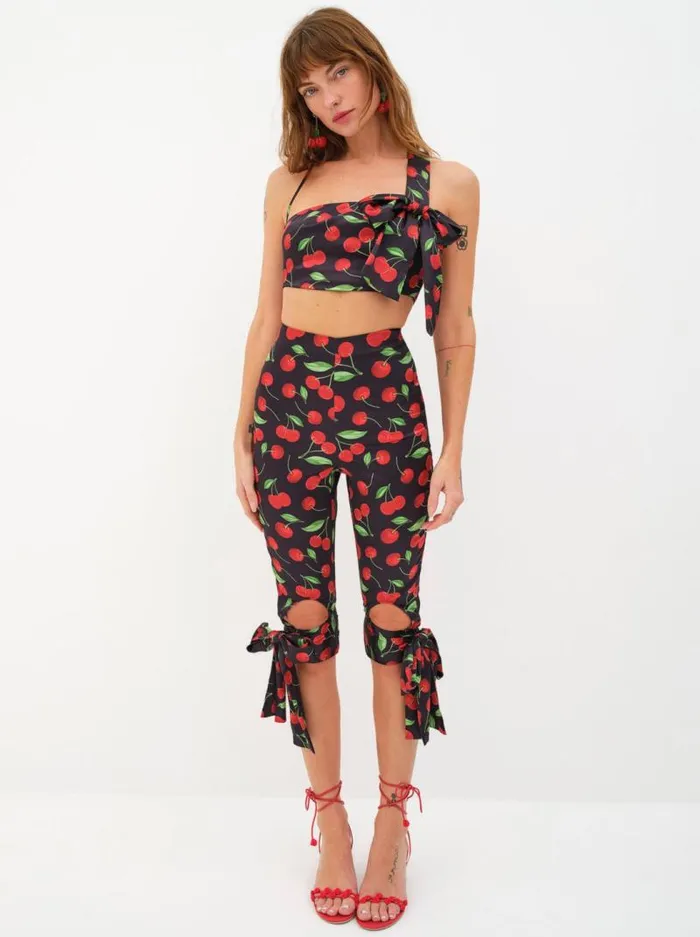 For Love and Lemons Tops Ophelia Crop Top Black 8211 Women For Love and Lemons Tops Ophelia Crop Top Black 8211 Women