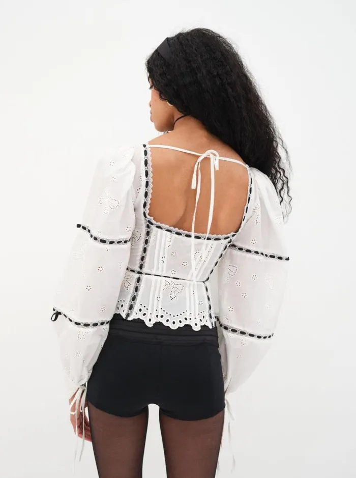 For Love and Lemons Tops Rowan Top White 8211 Women For Love and Lemons Tops Rowan Top White 8211 Women