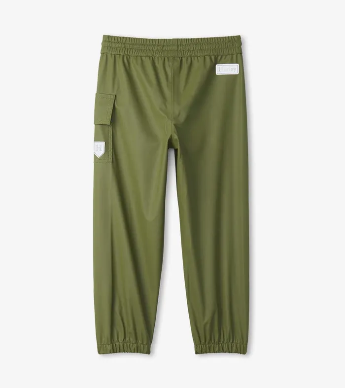 Forest Green Kids Rain Pants Hatley