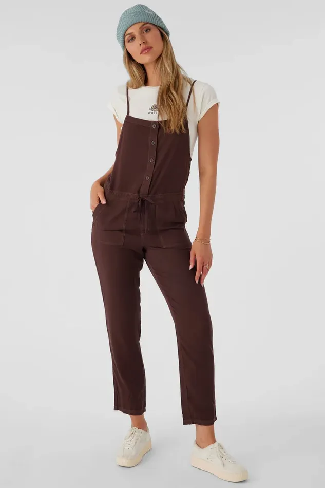 FRANCINA TWILL JUMPSUIT Chocolate Women O039NEILL Clothing