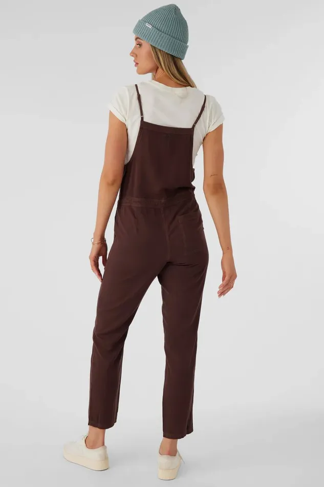 FRANCINA TWILL JUMPSUIT Chocolate Women O039NEILL Clothing