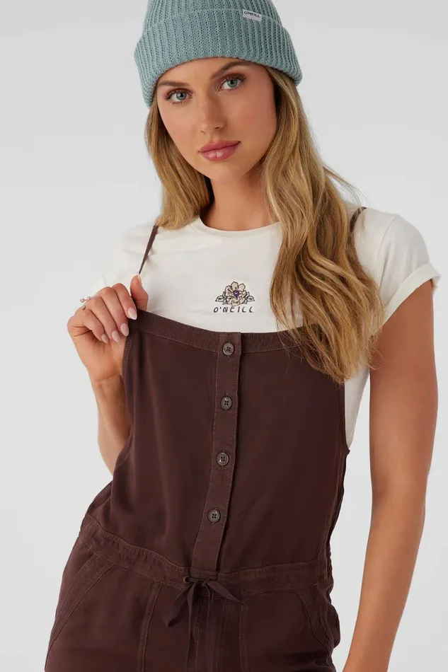 FRANCINA TWILL JUMPSUIT Chocolate Women O039NEILL Clothing
