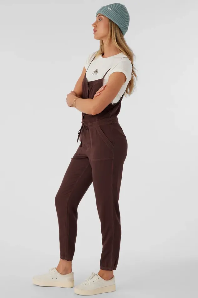 FRANCINA TWILL JUMPSUIT Chocolate Women O039NEILL Clothing