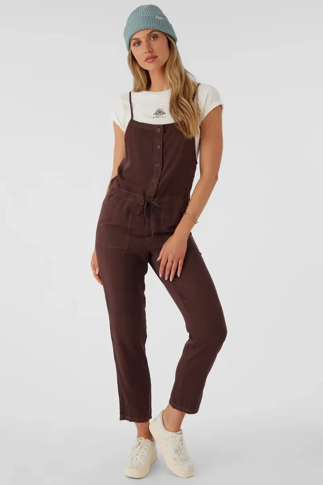 FRANCINA TWILL JUMPSUIT Chocolate Women O039NEILL Clothing