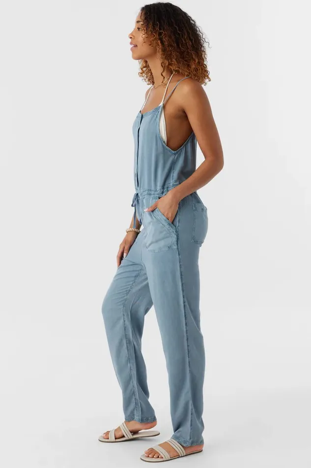 FRANCINA TWILL JUMPSUIT Slate Women O039NEILL Clothing