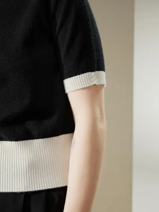Gemini Mock Neck Cashmere Shirt Women Lilysilk Knitwear