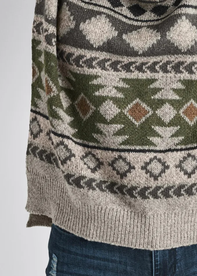 GEOMETRIC PRINTED SWEATER Grey Multi Women VENUS Pullover