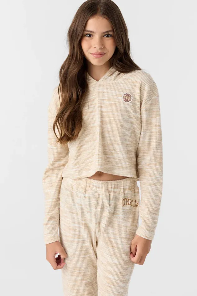 GIRL039S KAROLINA HOODY LONG SLEEVE TOP Winter White Kids O039NEILL Girl039S Clothing