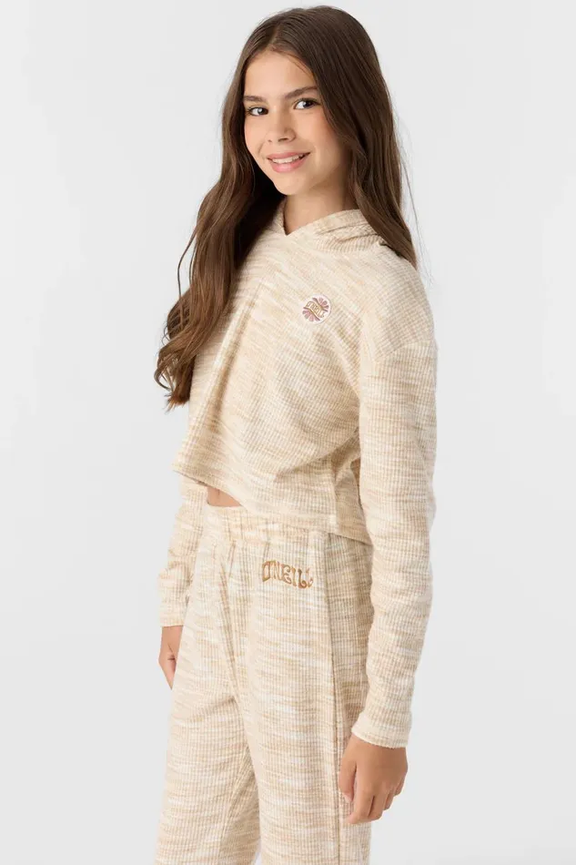 GIRL039S KAROLINA HOODY LONG SLEEVE TOP Winter White Kids O039NEILL Girl039S Clothing