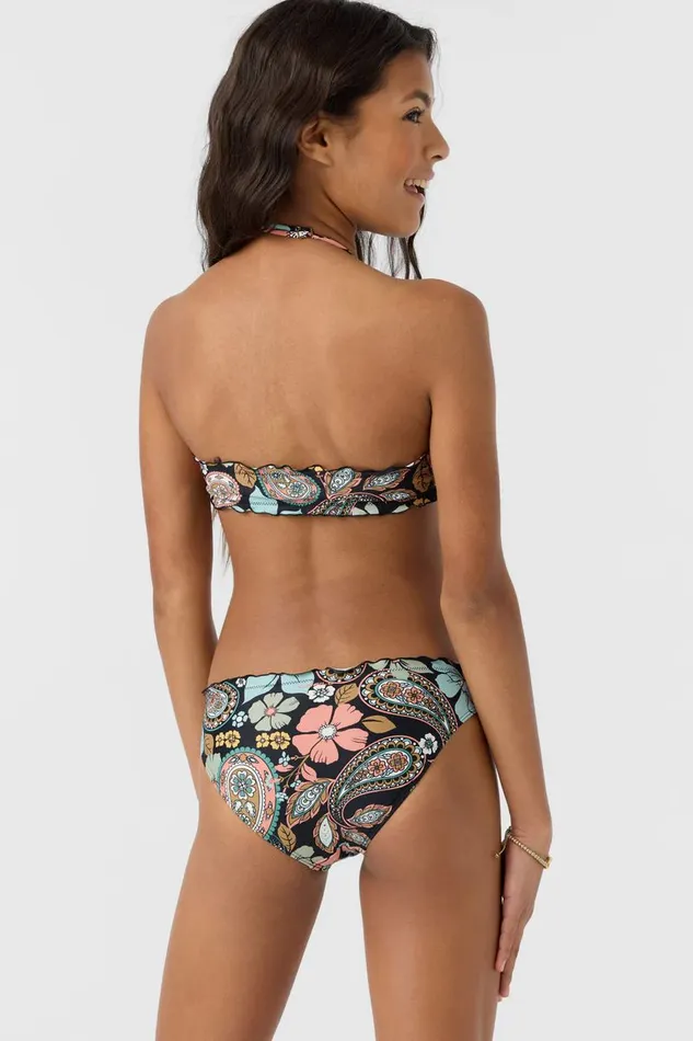 GIRL039S MOD BOHO RUFFLE EDGE HIGH NECK SWIM SET Black Women O039NEILL Girl039S Swim