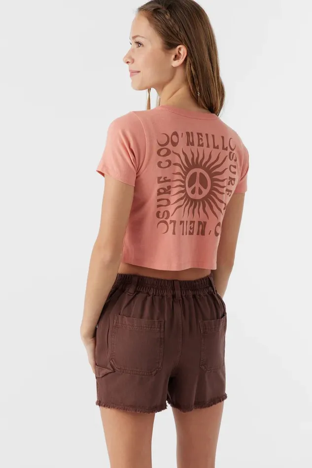 GIRL039S PEACE RAYS TEE Canyon Clay Kids O039NEILL Girl039S Clothing