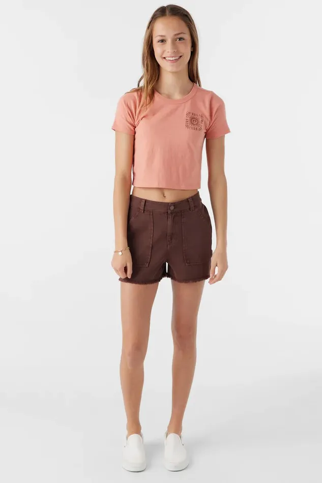 GIRL039S PEACE RAYS TEE Canyon Clay Kids O039NEILL Girl039S Clothing